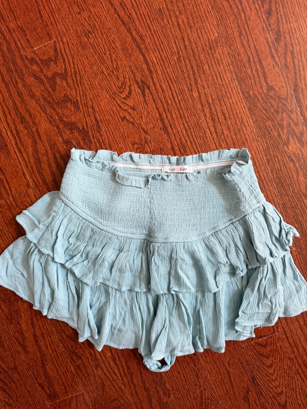 Light blue ruffle skirt